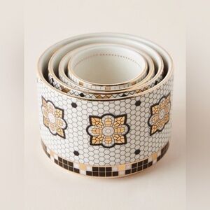 ‼️RARE‼️🎸ANTHROPOLOGIE🎸🔥NWT🔥 Bistro Tile Measuring Cups, Set of 4